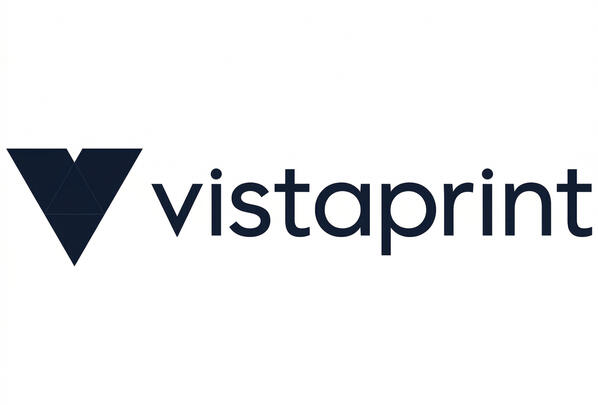 Vistaprint logo — Business services and print experience for Jake Amos at flex the 2